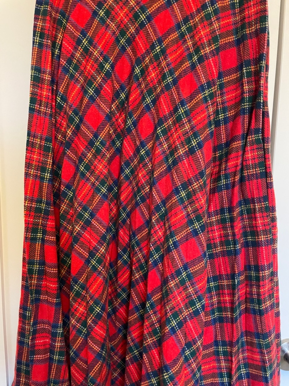 Red Plaid A-Line Midi Skirt - Picture 3 of 9